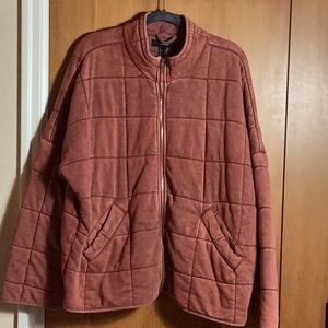 Forever 21 Quilted Jacket in Rust